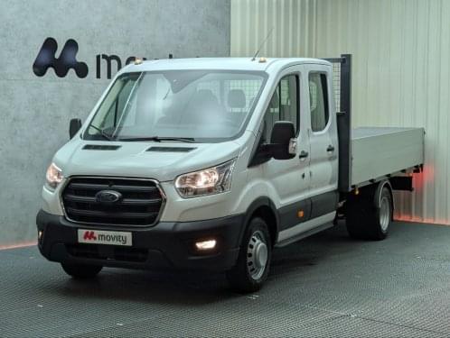 FORD TRANSIT 2.0 TDCI 170CV DOBLE CABINA CAJA ABIERTA 2019 de segunda mano