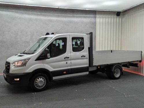 FORD TRANSIT 2.0 TDCI 170CV DOBLE CABINA CAJA ABIERTA 2019 de segunda mano