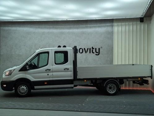 FORD TRANSIT 2.0 TDCI 170CV DOBLE CABINA CAJA ABIERTA 2019 de segunda mano