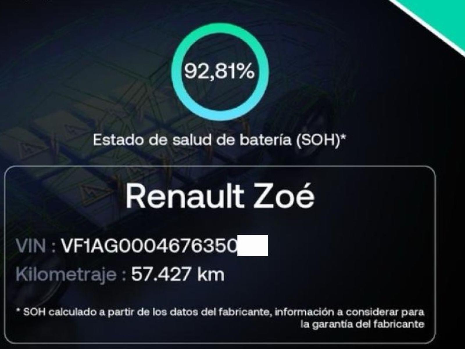 RENAULT ZOE INTENS R110 BATERÍA 50KWH 37